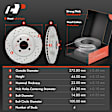 APBRPS1556 12 Pcs Front & Rear Drilled Brake Rotors & Ceramic Brake Pads