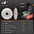 APBRPS1559 12 Pcs Front & Rear Drilled Brake Rotors & Ceramic Brake Pads