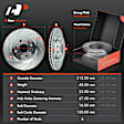 APBRPS1559 12 Pcs Front & Rear Drilled Brake Rotors & Ceramic Brake Pads
