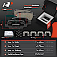 APBRPS1559 12 Pcs Front & Rear Drilled Brake Rotors & Ceramic Brake Pads