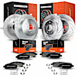 APBRPS155 Front & Rear Drilled Rotors & Ceramic Brake Pads