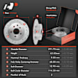 APBRPS155 Front & Rear Drilled Rotors & Ceramic Brake Pads