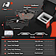 APBRPS1560 12 Pcs Front & Rear Drilled Brake Rotors & Ceramic Brake Pads