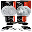 APBRPS1565 12 Pcs Front & Rear Drilled Brake Rotors & Ceramic Brake Pads