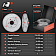 APBRPS1565 12 Pcs Front & Rear Drilled Brake Rotors & Ceramic Brake Pads