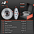 APBRPS1566 12 Pcs Front Drilled Brake Rotors & Ceramic Brake Pads & Rear Brake Drums & Brake Shoes
