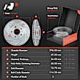 APBRPS156 Front & Rear Drilled Rotors & Ceramic Brake Pads