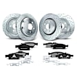 APBRPS158 Front & Rear Drilled Rotors & Ceramic Brake Pads