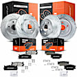 APBRPS159 Front & Rear Drilled Rotors & Ceramic Brake Pads