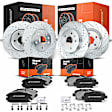 APBRPS169 Front & Rear Drilled Rotors & Ceramic Brake Pads