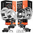 APBRPS171 Front & Rear Drilled Rotors & Ceramic Brake Pads