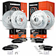 APBRPS179 Front & Rear Drilled Rotors & Ceramic Brake Pads