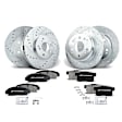 APBRPS179 Front & Rear Drilled Rotors & Ceramic Brake Pads