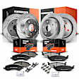 APBRPS181 Front & Rear Drilled Rotors & Ceramic Brake Pads