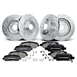 APBRPS182 Front & Rear Drilled Rotors & Ceramic Brake Pads