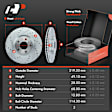 APBRPS182 Front & Rear Drilled Rotors & Ceramic Brake Pads