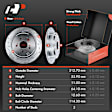 APBRPS185 Front & Rear Drilled Rotors & Ceramic Brake Pads