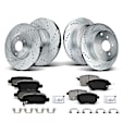 APBRPS187 Front & Rear Drilled Rotors & Ceramic Brake Pads