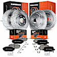 APBRPS188 Front & Rear Drilled Rotors & Ceramic Brake Pads