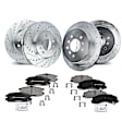 APBRPS191 Front & Rear Drilled Rotors & Ceramic Brake Pads