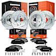 APBRPS192PG Front & Rear Drilled Rotors & Ceramic Brake Pads