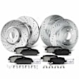 APBRPS194 Front & Rear Drilled Rotors & Ceramic Brake Pads