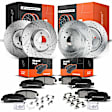 APBRPS194 Front & Rear Drilled Rotors & Ceramic Brake Pads