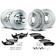 APBRPS195 Front & Rear Drilled Rotors & Ceramic Brake Pads