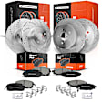 APBRPS196 Front & Rear Drilled Rotors & Ceramic Brake Pads