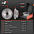 APBRPS196 Front & Rear Drilled Rotors & Ceramic Brake Pads