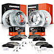 APBRPS211 Front & Rear Drilled Rotors & Ceramic Brake Pads