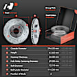 APBRPS212 Front & Rear Drilled Rotors & Ceramic Brake Pads