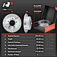 APBRPS212 Front & Rear Drilled Rotors & Ceramic Brake Pads