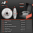 APBRPS214 Front & Rear Drilled Rotors & Ceramic Brake Pads