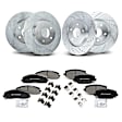 APBRPS215 Front & Rear Drilled Rotors & Ceramic Brake Pads