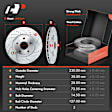 APBRPS215 Front & Rear Drilled Rotors & Ceramic Brake Pads