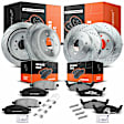 APBRPS217 Front & Rear Drilled Rotors & Ceramic Brake Pads