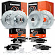 APBRPS218 Front & Rear Drilled Rotors & Ceramic Brake Pads