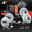APBRPS218 Front & Rear Drilled Rotors & Ceramic Brake Pads