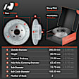 APBRPS218 Front & Rear Drilled Rotors & Ceramic Brake Pads
