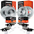 APBRPS231 Front & Rear Drilled Rotors & Ceramic Brake Pads