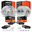 APBRPS240 Front & Rear Drilled Rotors & Ceramic Brake Pads