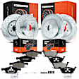 APBRPS241 Front & Rear Drilled Rotors & Ceramic Brake Pads
