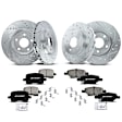 APBRPS243 Front & Rear Drilled Rotors & Ceramic Brake Pads