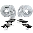 APBRPS246 Front & Rear Drilled Rotors & Ceramic Brake Pads