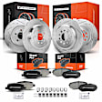 APBRPS252 Front & Rear Drilled Rotors & Ceramic Brake Pads