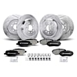 APBRPS252 Front & Rear Drilled Rotors & Ceramic Brake Pads