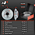 APBRPS312 Rear Drilled Rotors & Ceramic Brake Pads