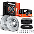 APBRPS322 Front Drilled Rotors & Ceramic Brake Pads