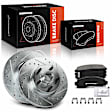 APBRPS346 6 Pcs Front Drilled Brake Rotors & Ceramic Pads